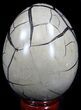 Septarian Dragon Egg Geode - Crystal Filled #37376-2
